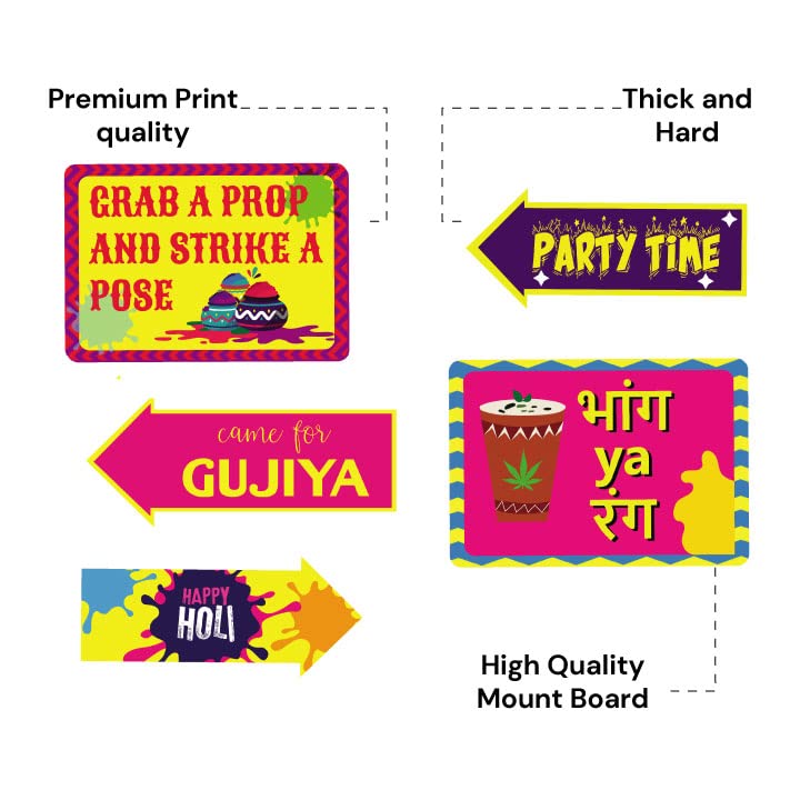 Photobooth Props For Holi - Type 2