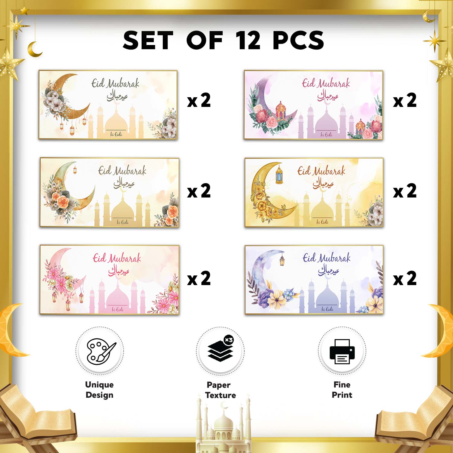 Eidi Envelopes For Eid (Floral)