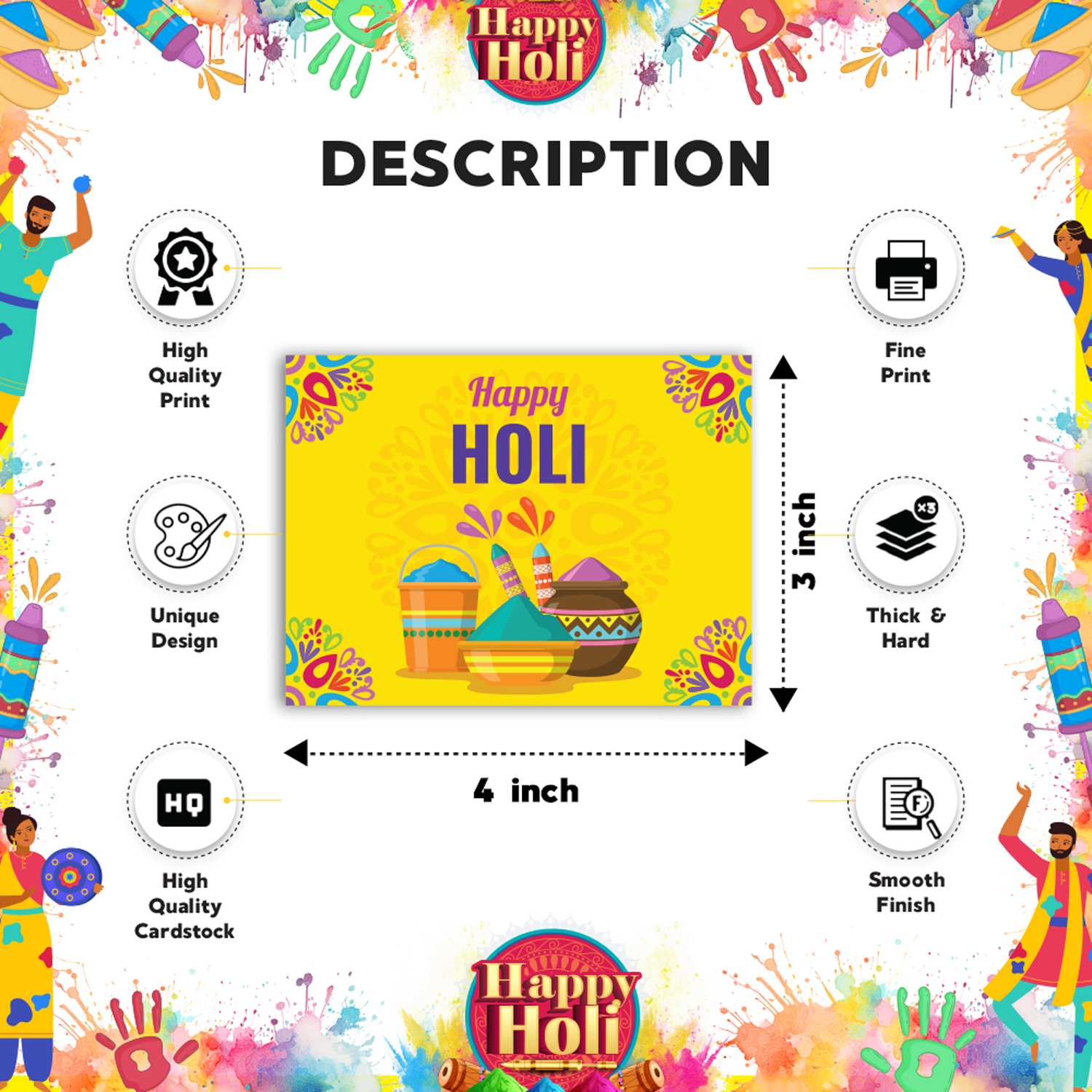 Tent cards for Holi
