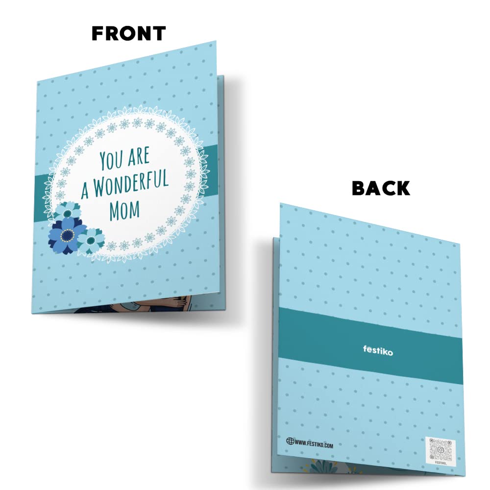 Mother's Day Blue Greeting Card