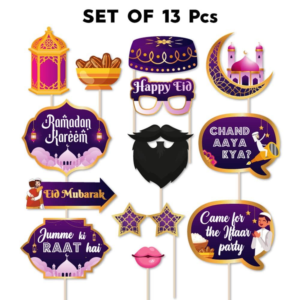 Photobooth Props For Eid/Ramadan (Purple)