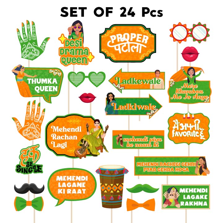 Mehendi Photobooth Props