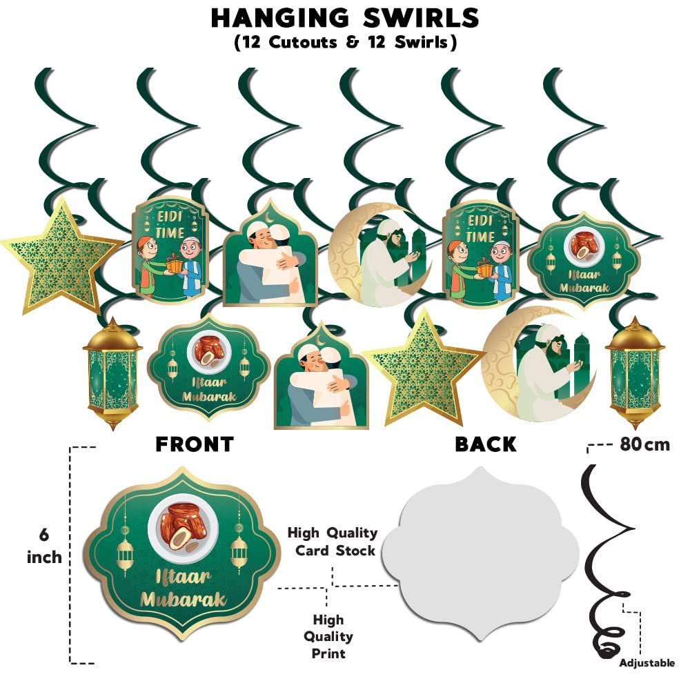 Hanging Swirls For Eid Decoration