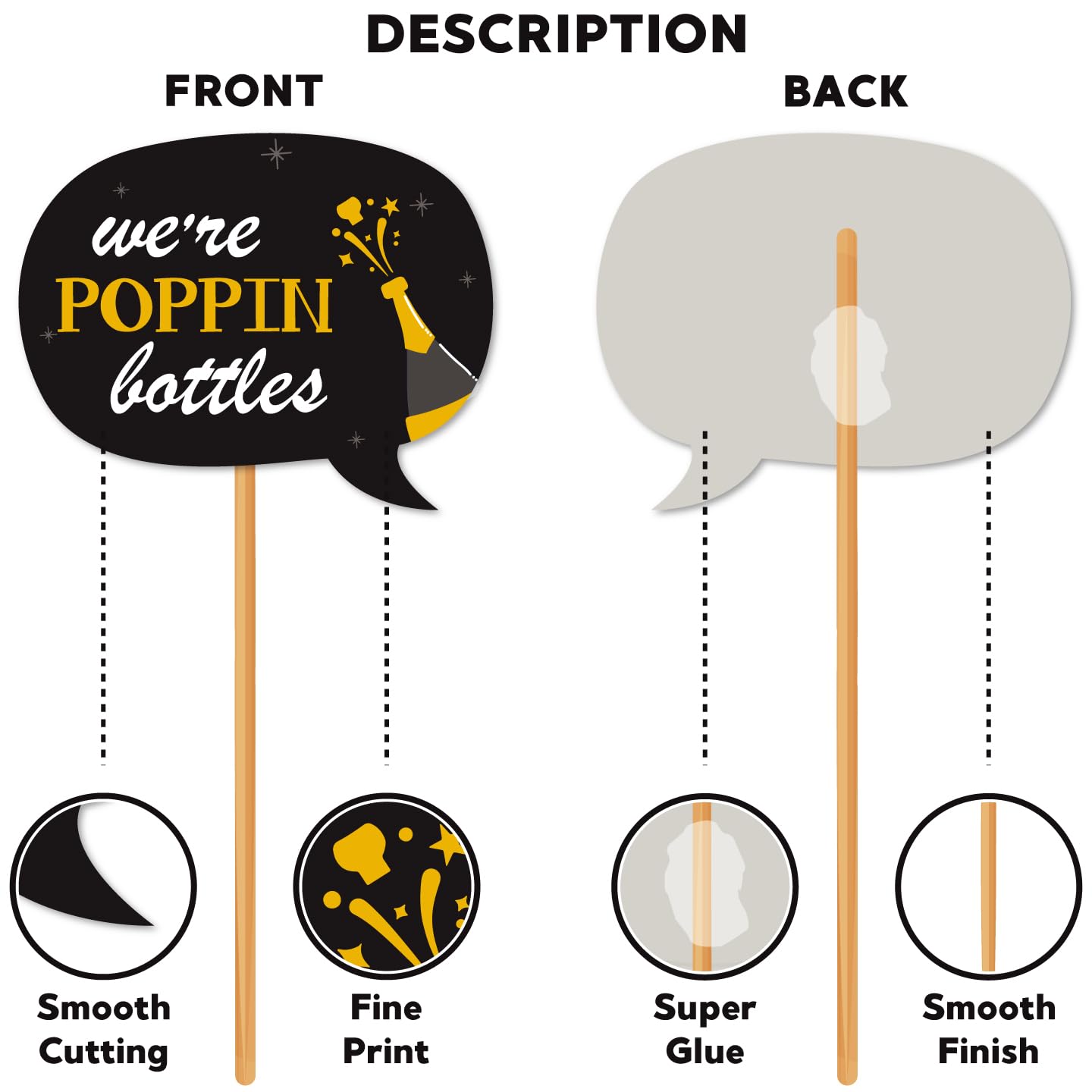 Tuxedo Theme Groom To Be Photobooth Props