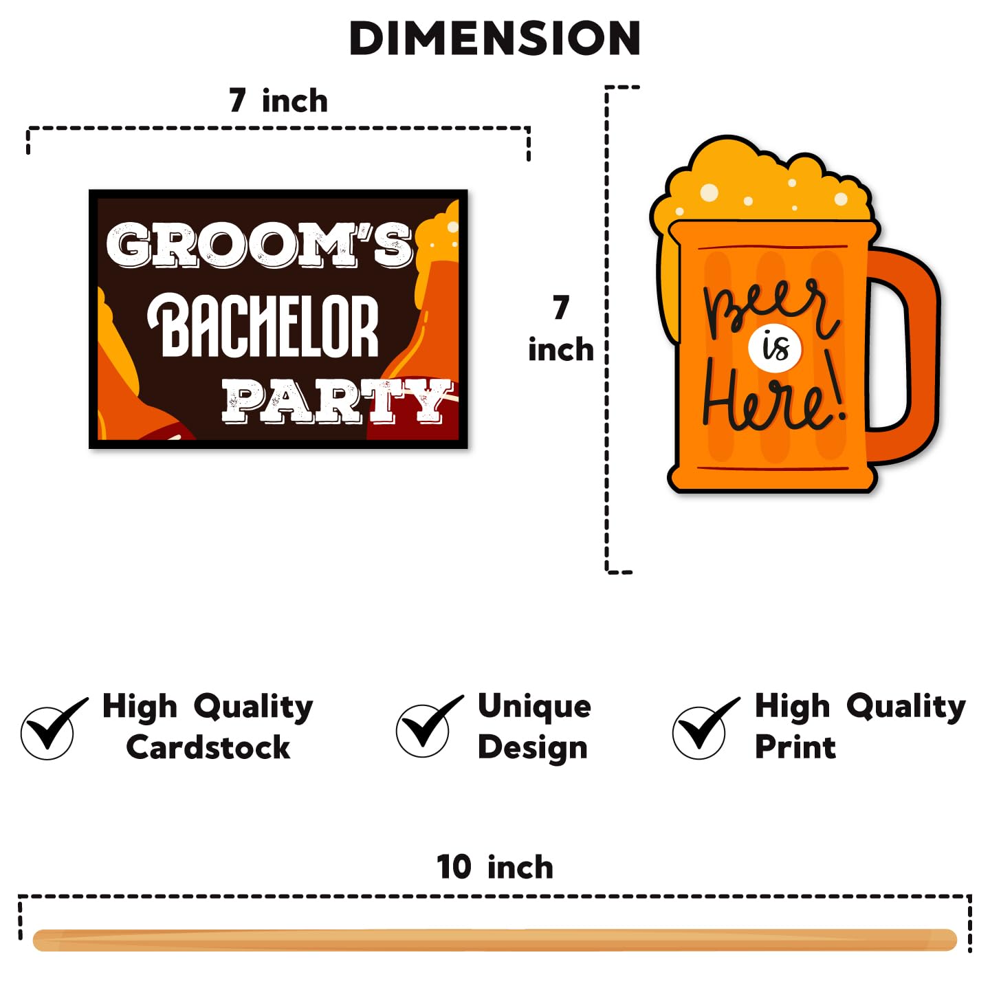 Beer Theme Groom To Be Photobooth Props