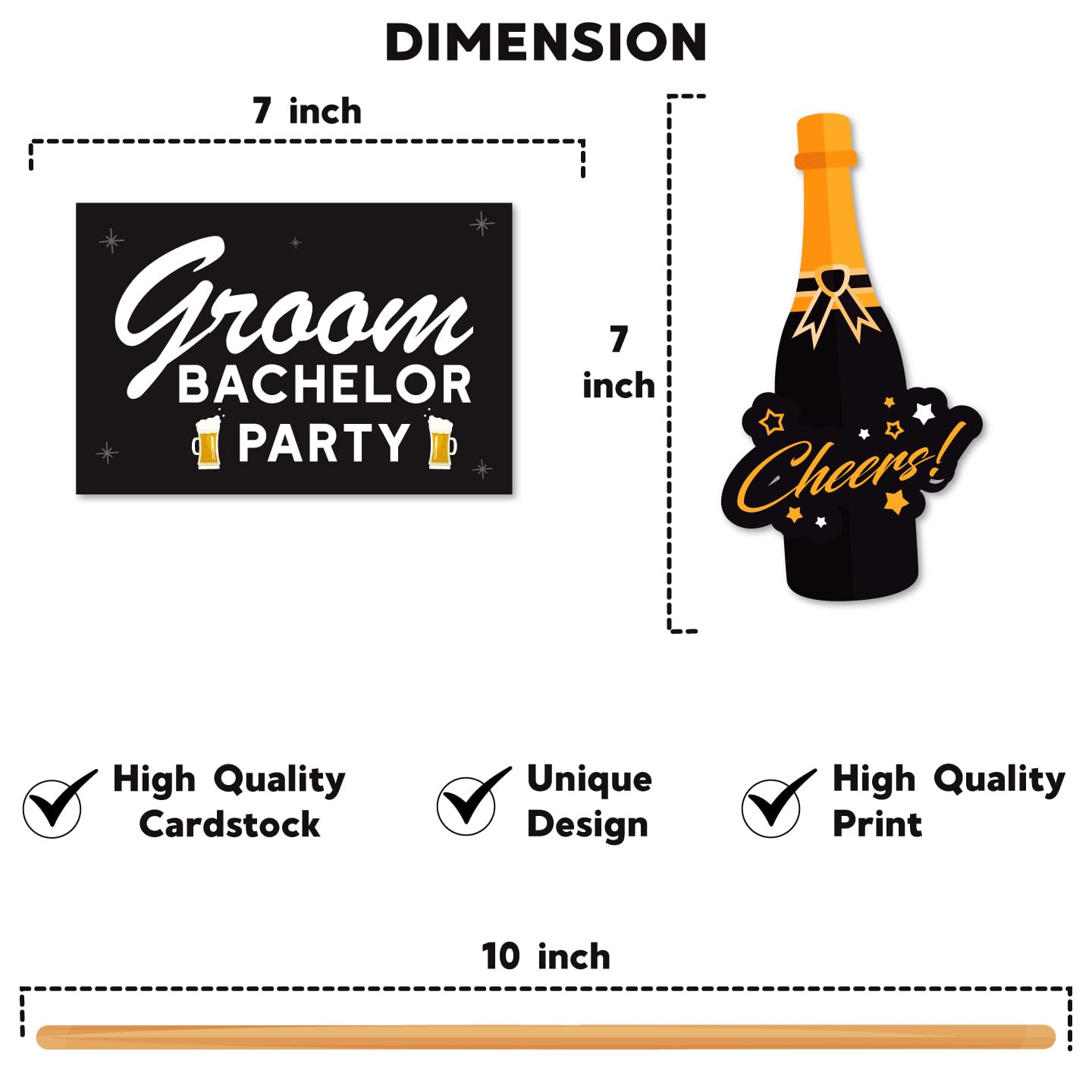 Tuxedo Theme Groom To Be Photobooth Props