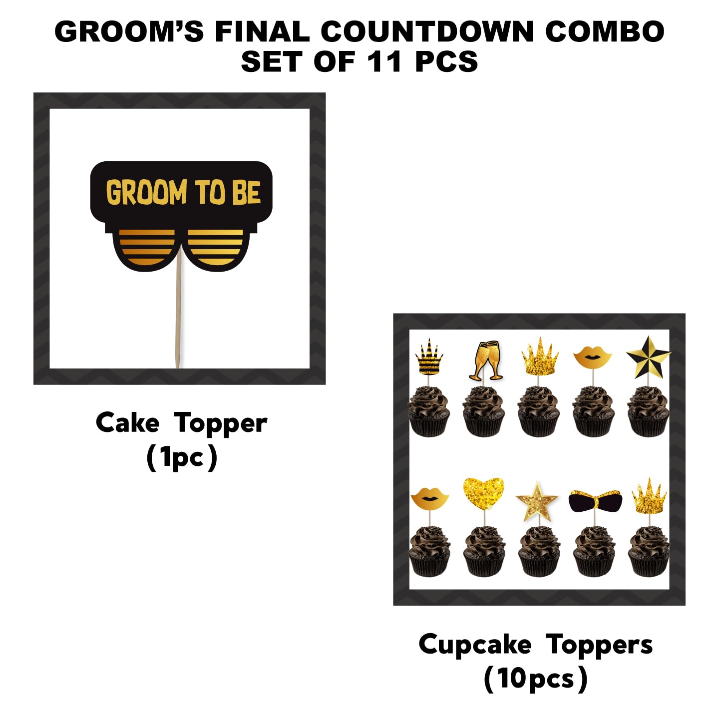 Groom To Be Cake & Cupcake Toppers