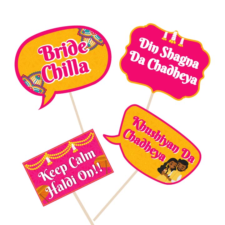 Haldi Photobooth Props
