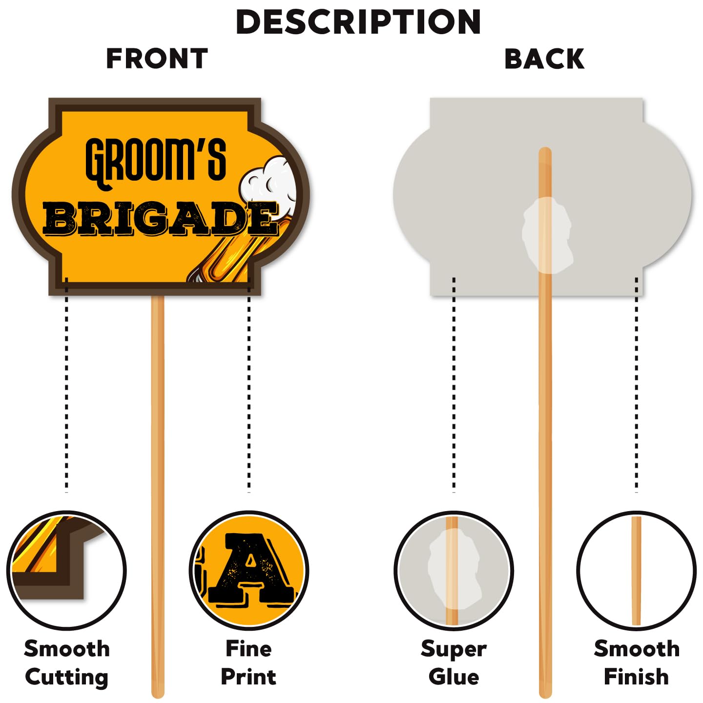 Beer Theme Groom To Be Photobooth Props