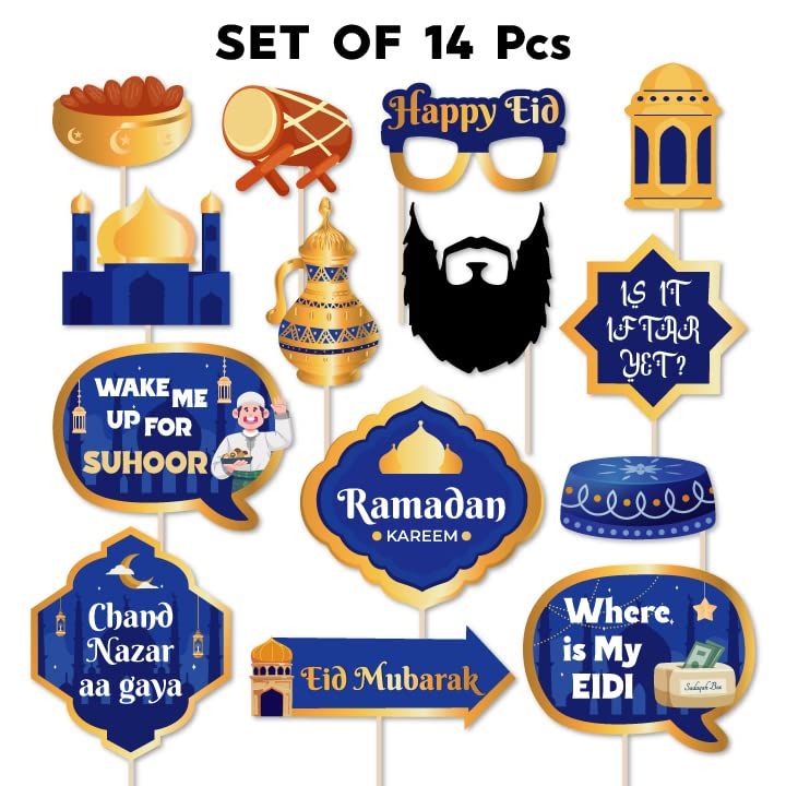 Photobooth Props For Eid/Ramadan (Blue)