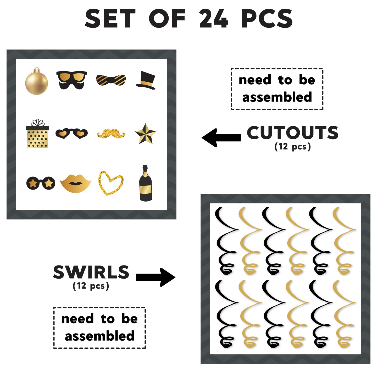 Black Gold Theme Groom To Be Swirls