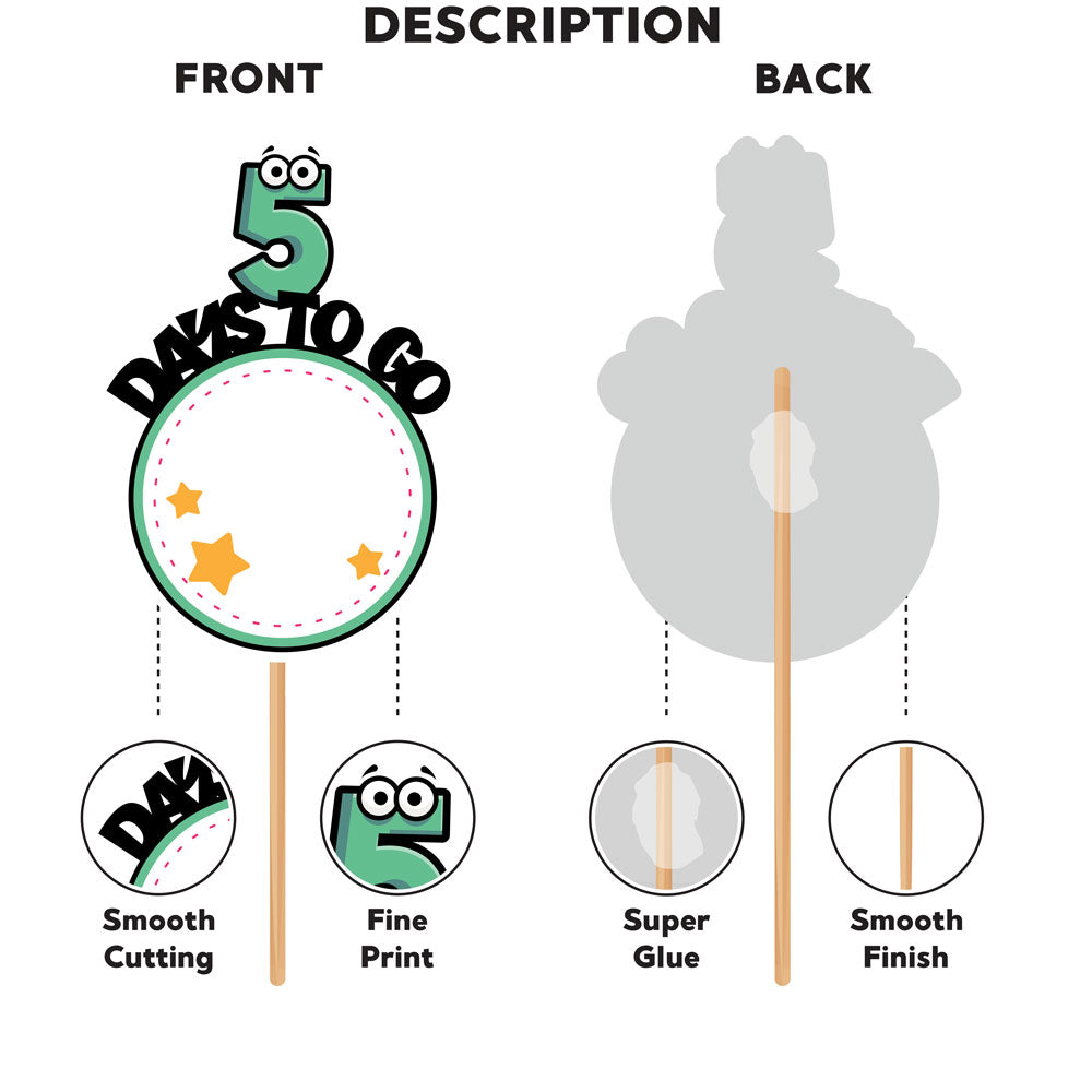 Cute Cartoon Countdown Props of 1-10 Days To Go