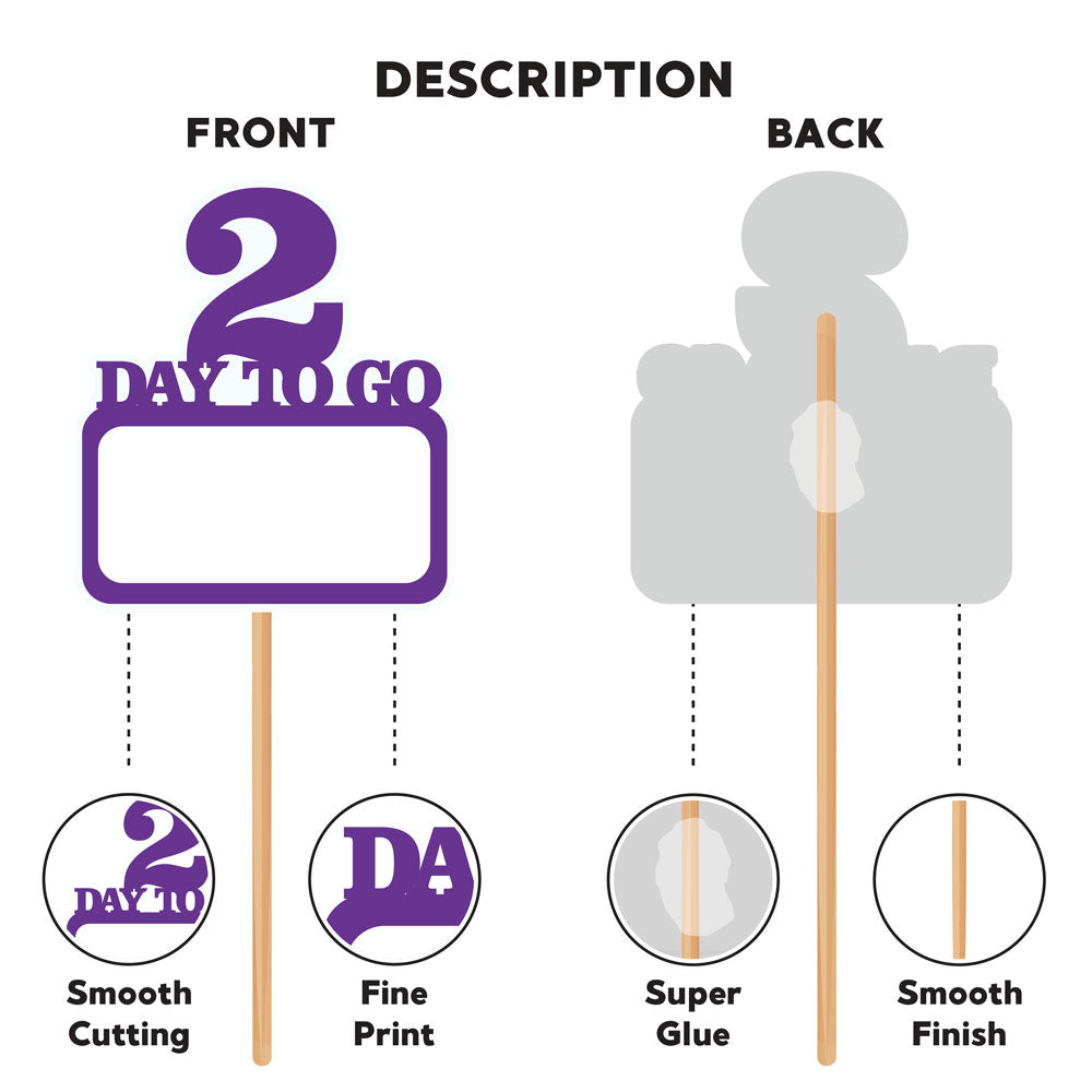 Rectangle Shaped Countdown Props