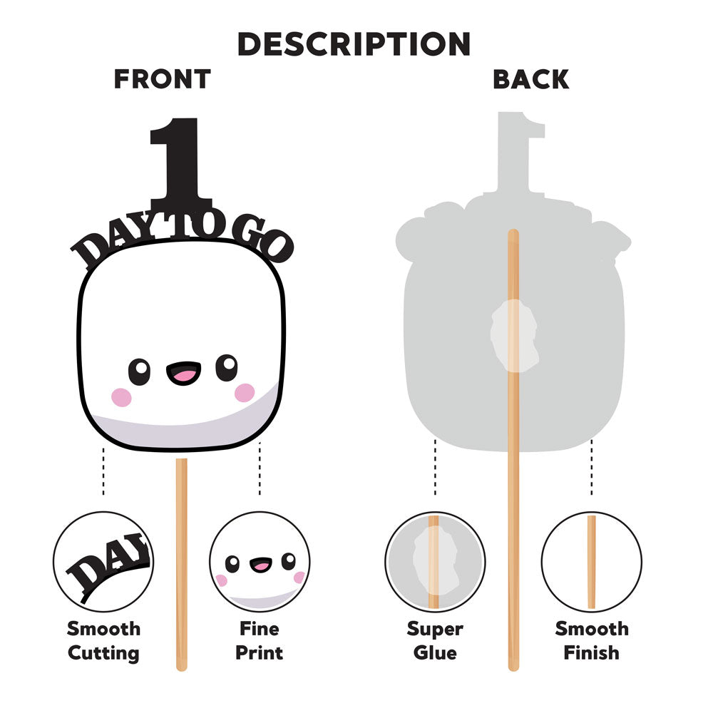 Marshmallow Theme Countdown Props