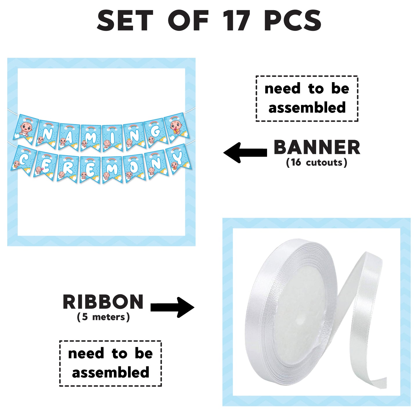 Naming Ceremony Banner For Boy