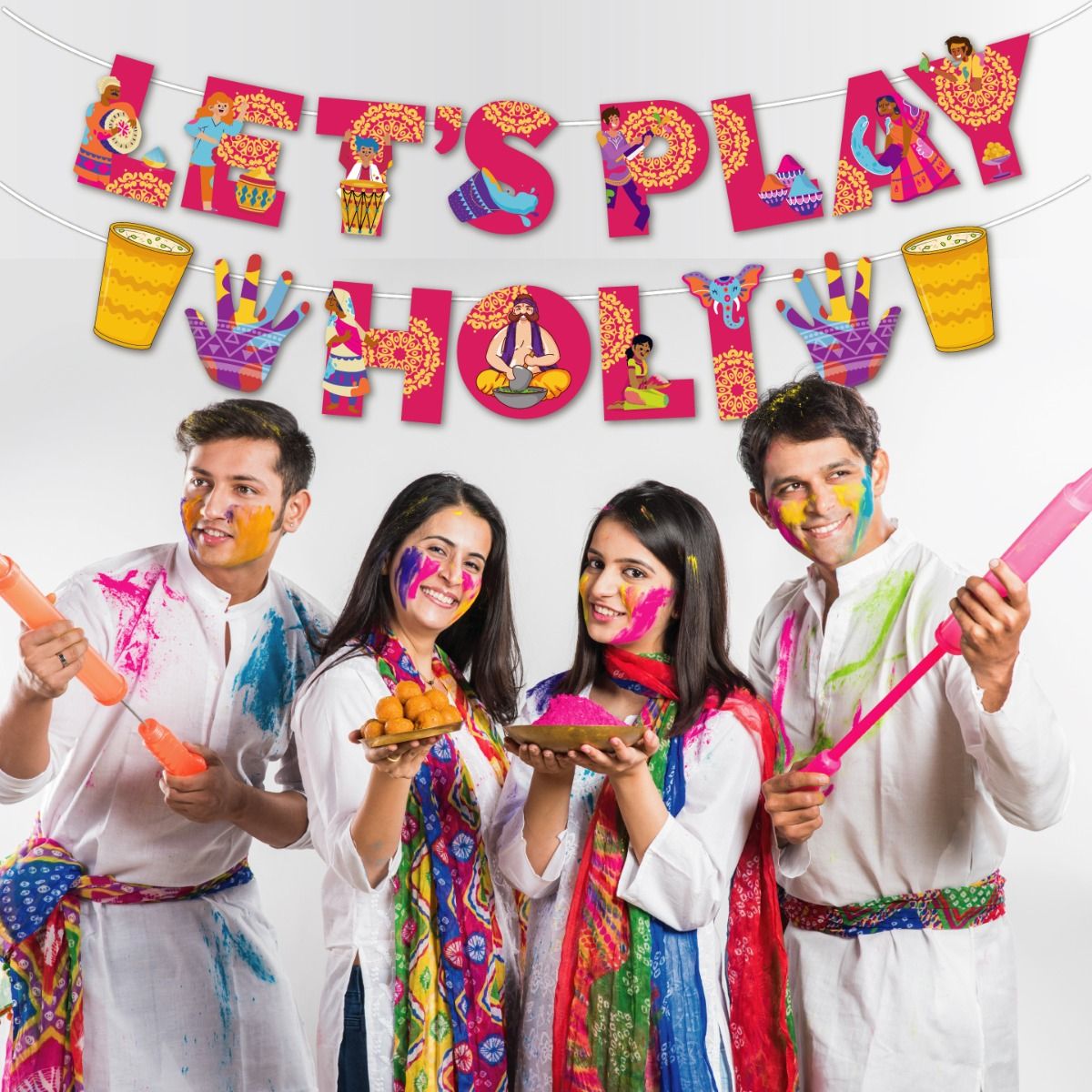 Let's Play Holi Banner