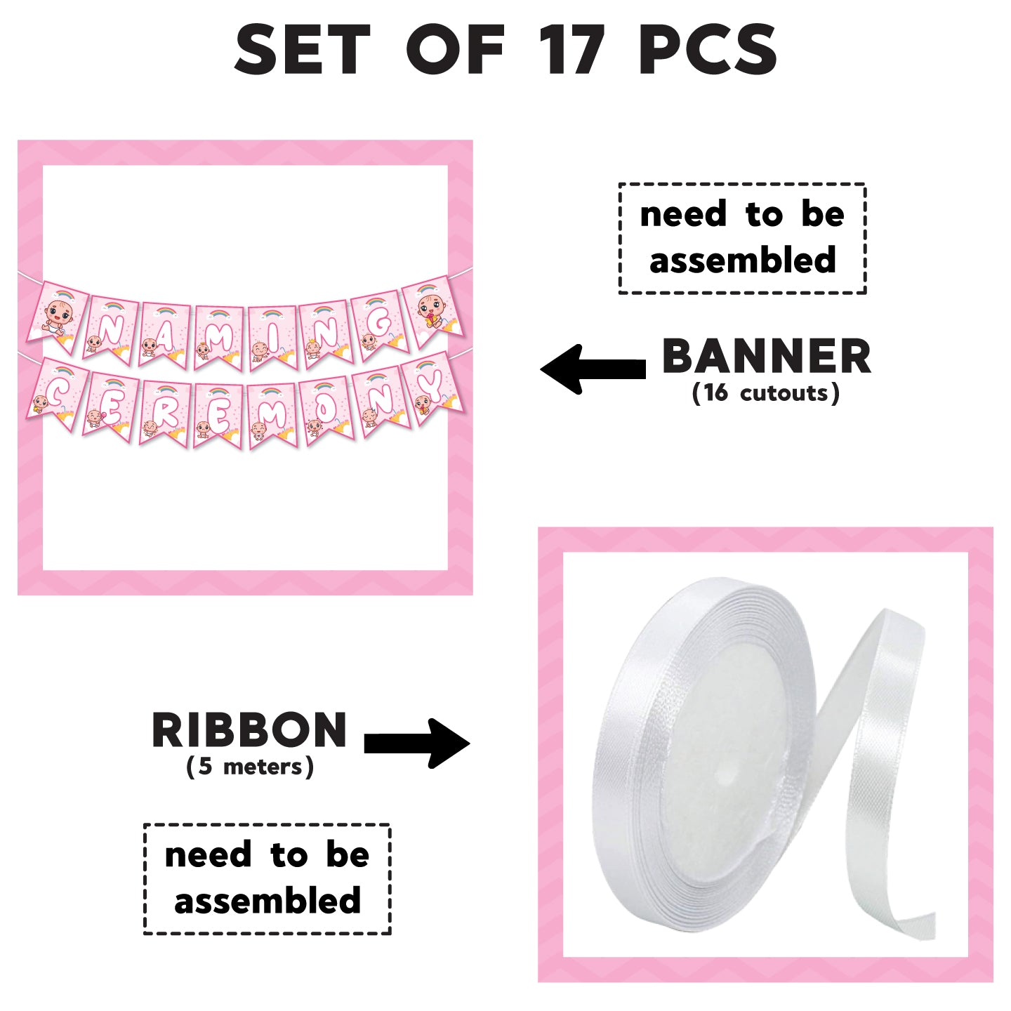 Pink Naming Ceremony Banner