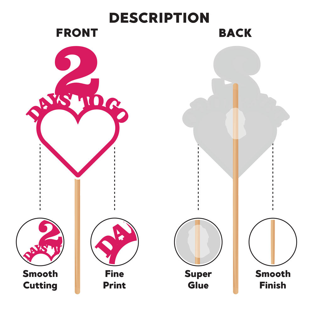 Heart Shaped Countdown Props