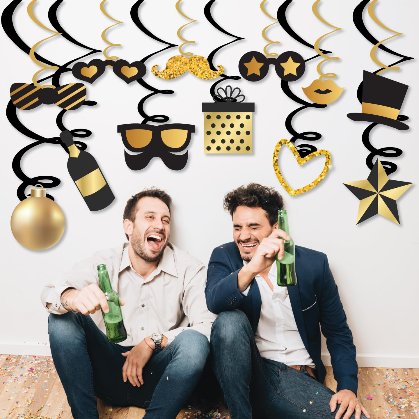 Black Gold Theme Groom To Be Swirls