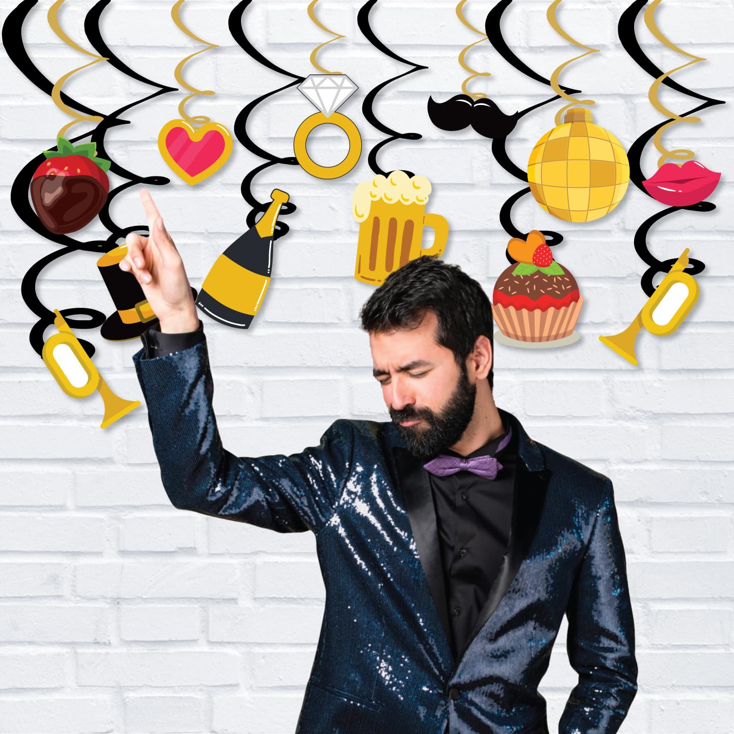 Tuxedo Theme Groom To Be Swirls