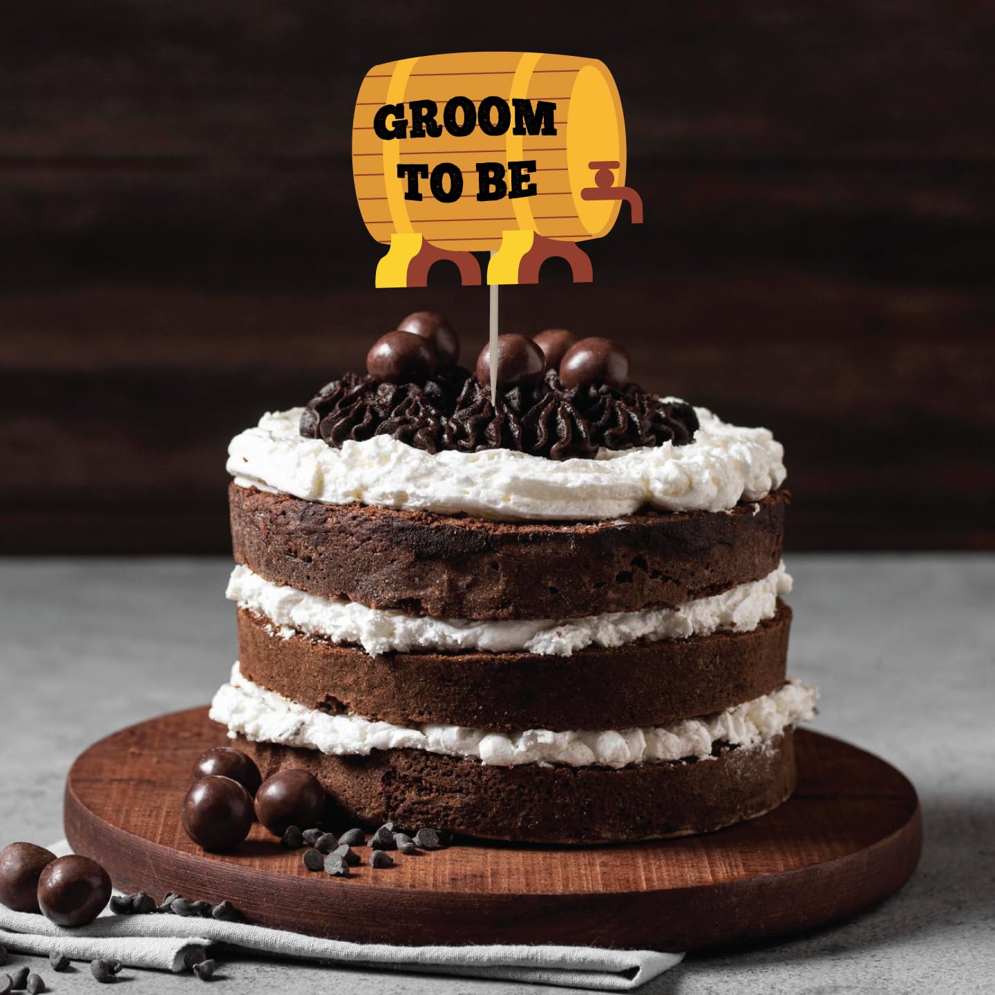 Beer Theme Groom To Be Cake & Cupcake Toppers