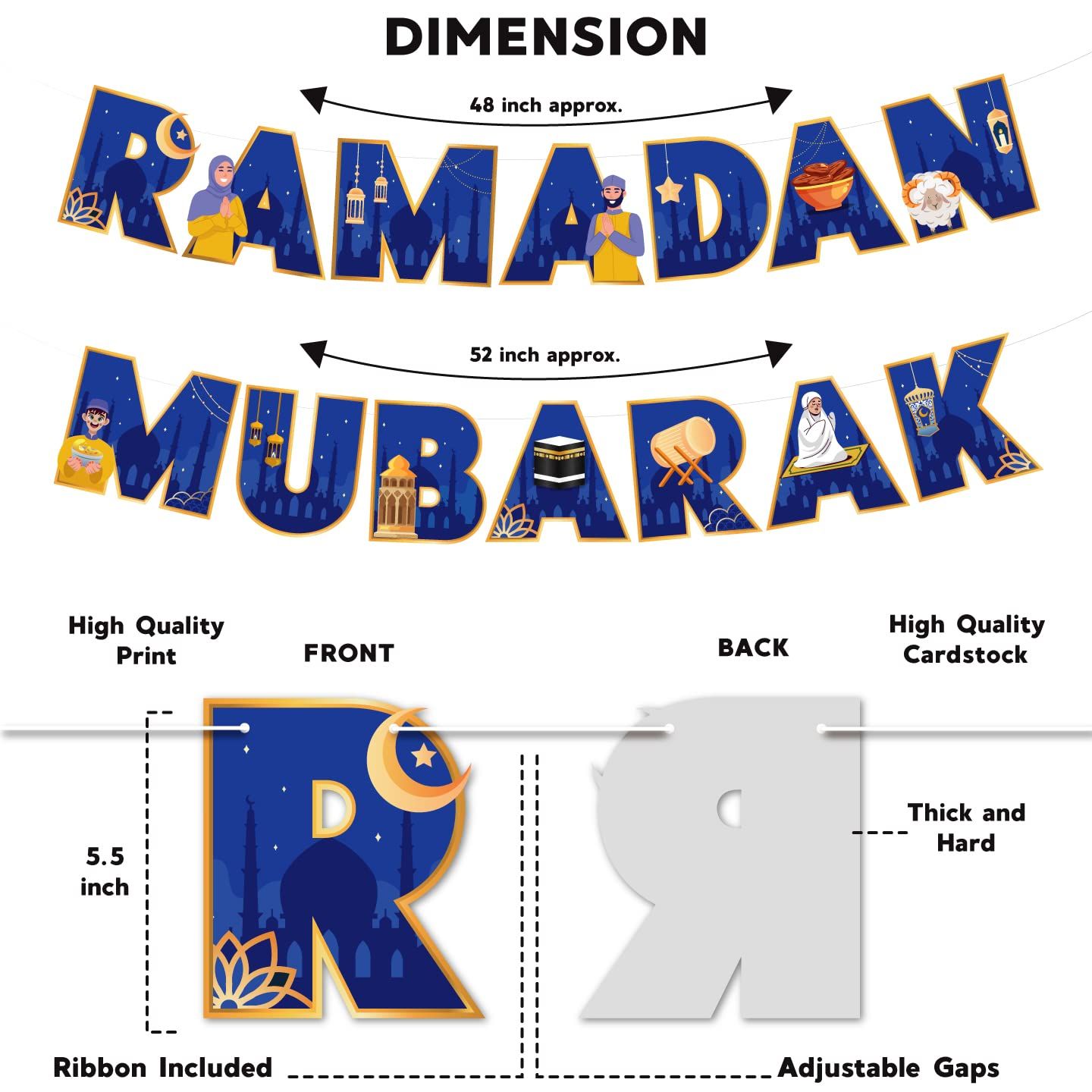 Ramadan Mubarak Banner (Blue)