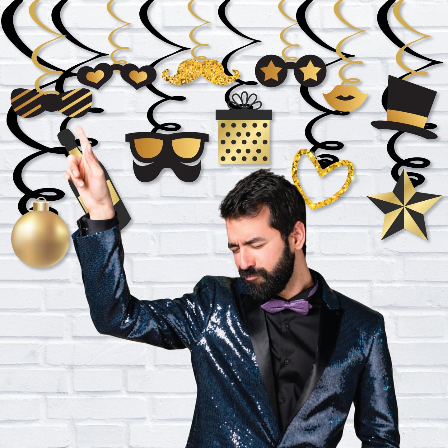 Black Gold Theme Groom To Be Swirls