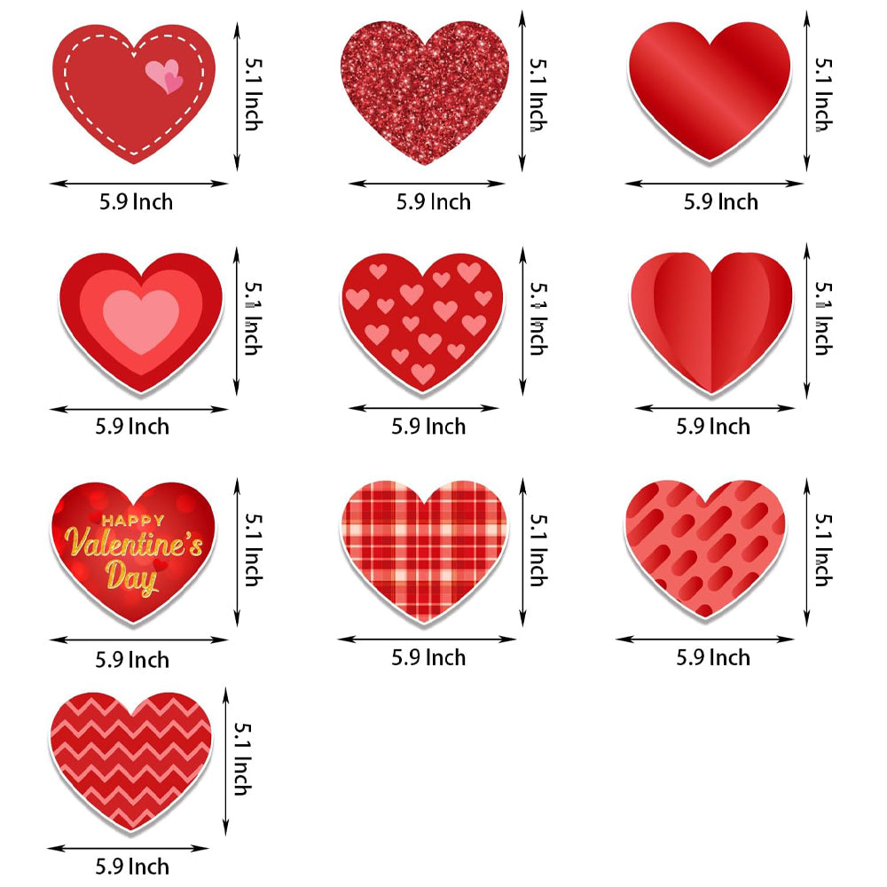 Valentine's Red Heart Swirls