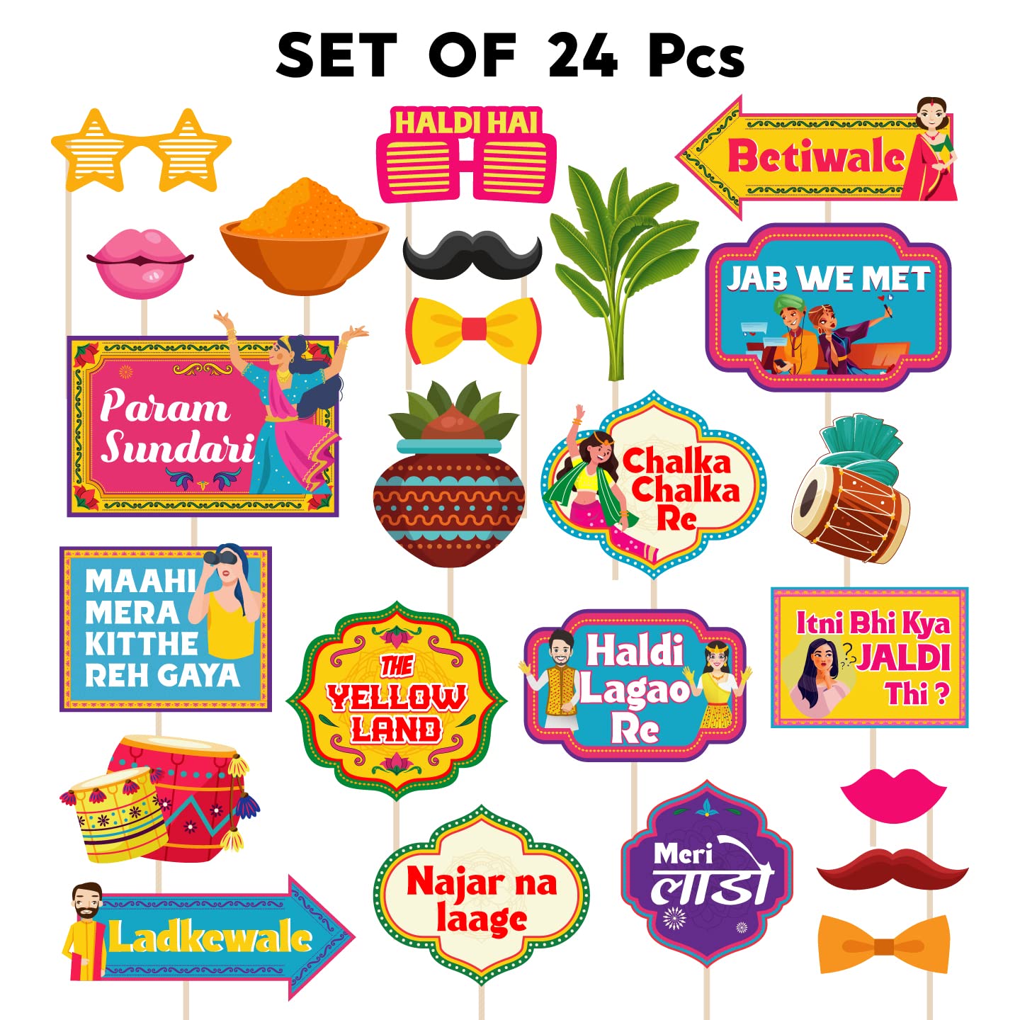 Haldi Photobooth Props 2