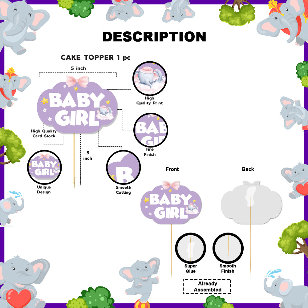 Baby Trunk Theme Cake Topper