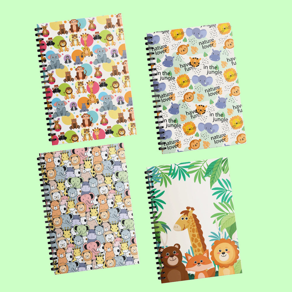 Jungle Animal Theme Spiral Notebooks