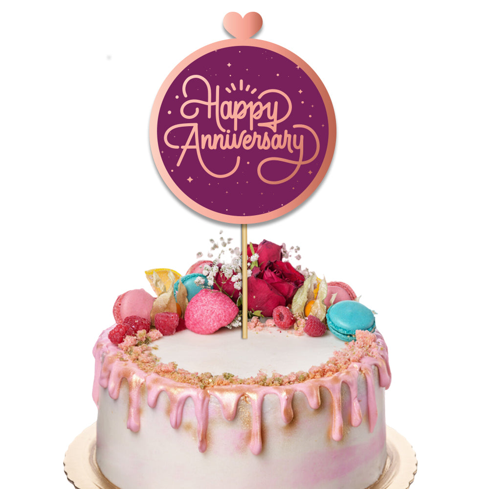 Happy Anniversary Cake Topper